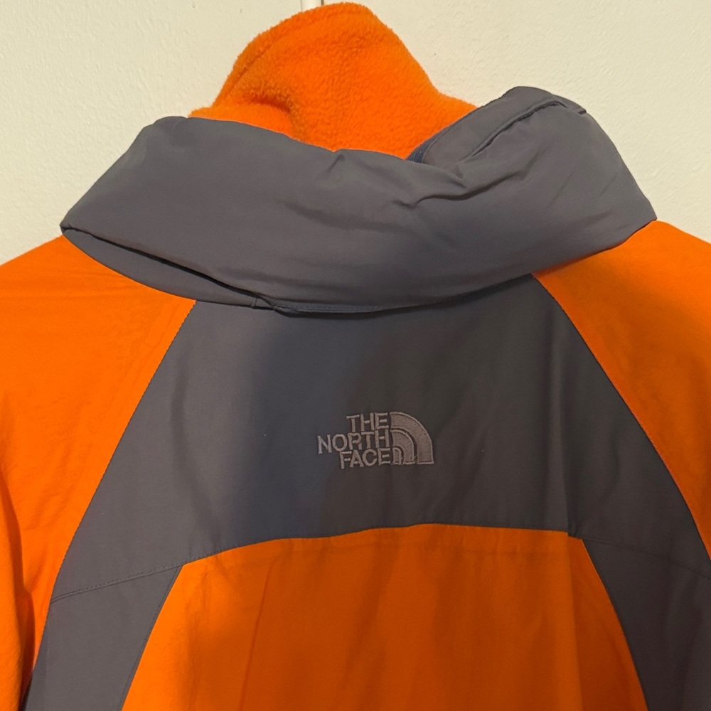 The North Face Orange and Gray Women’s Mountain Jacket with Detachable Sweater - Picture 5 of 8